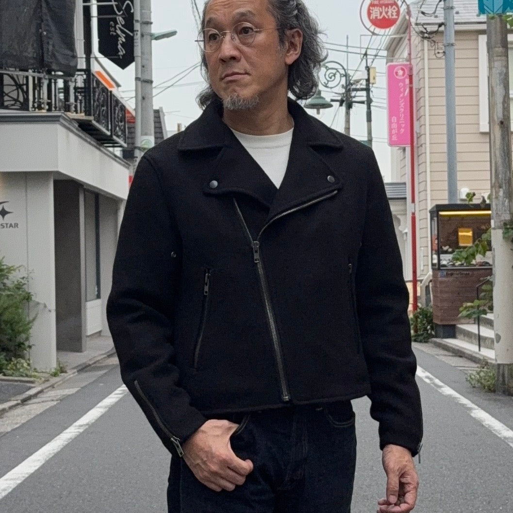 FK×Denim Cellar. HARRIS TWWEED DOUBLE RIDERS JACKET
