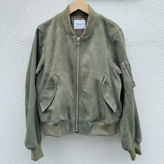 FK×Denim Cellar.SHEEP SKIN SUEDE MA-1