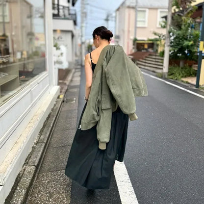 FK×Denim Cellar.SHEEP SKIN SUEDE MA-1