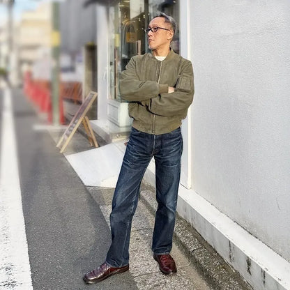 FK×Denim Cellar.SHEEP SKIN SUEDE MA-1