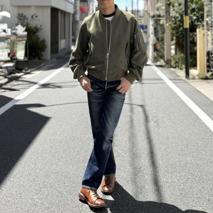 FK×Denim Cellar.SHEEP SKIN SUEDE MA-1