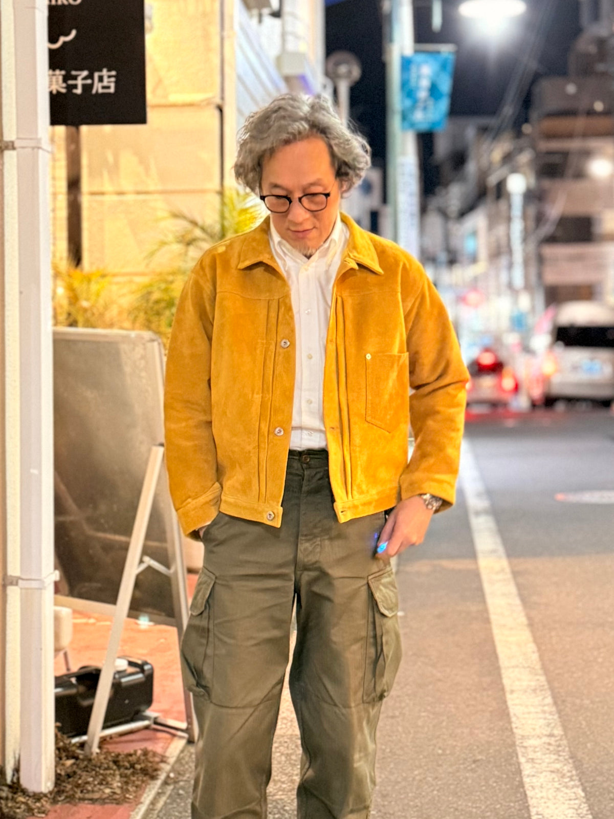 FK×Denim Cellar. 1942TYPE-1 WWⅡ T-BACK COWHIDE SUEDE UNLINED