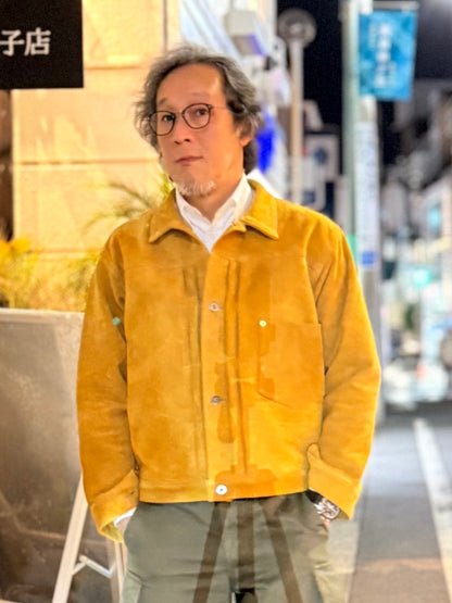 FK×Denim Cellar. 1942TYPE-1 WWⅡ T-BACK COWHIDE SUEDE UNLINED