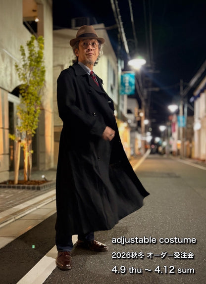 ADJUSTABLE COSTUME LINEN DUSTER COAT ロングコート