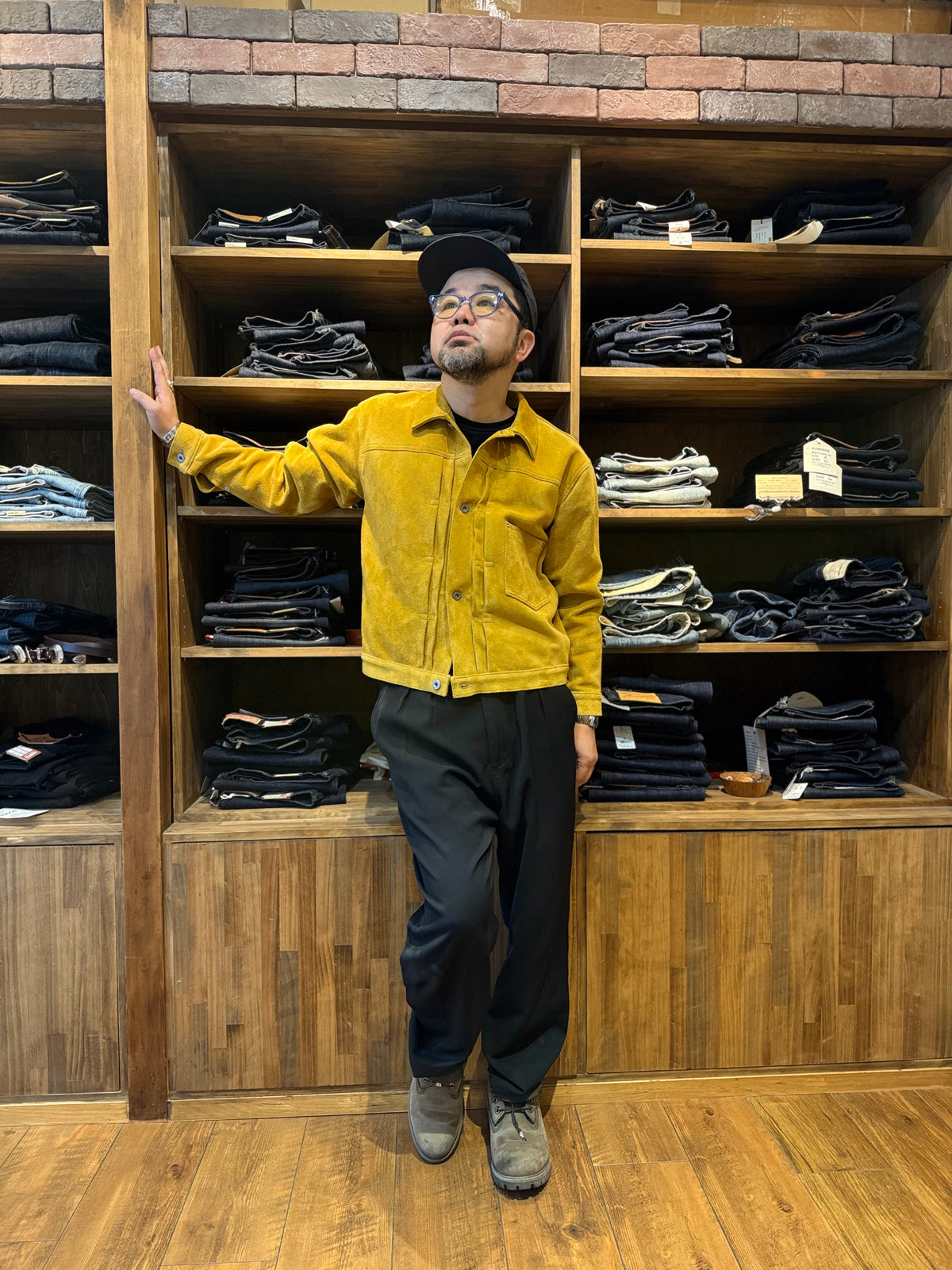 FK×Denim Cellar. 1942TYPE-1 WWⅡ T-BACK COWHIDE SUEDE UNLINED