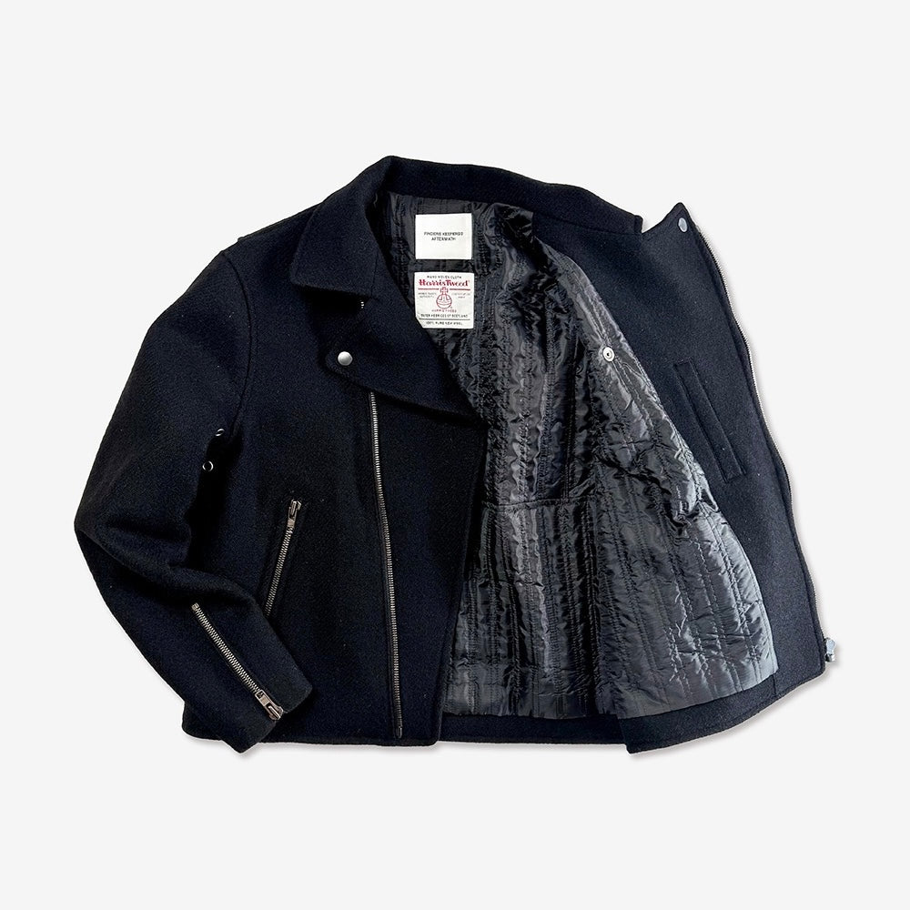 FK×Denim Cellar.  HARRIS TWWEED DOUBLE RIDERS JACKET