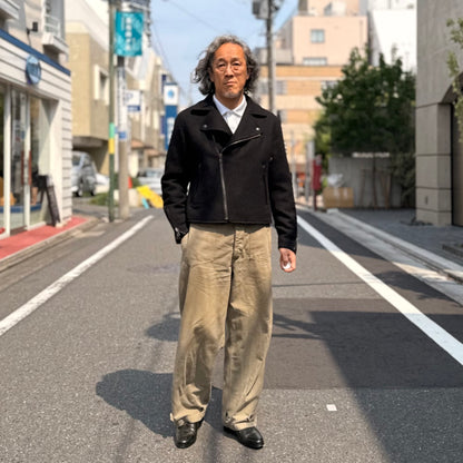 FK×Denim Cellar.  HARRIS TWWEED DOUBLE RIDERS JACKET