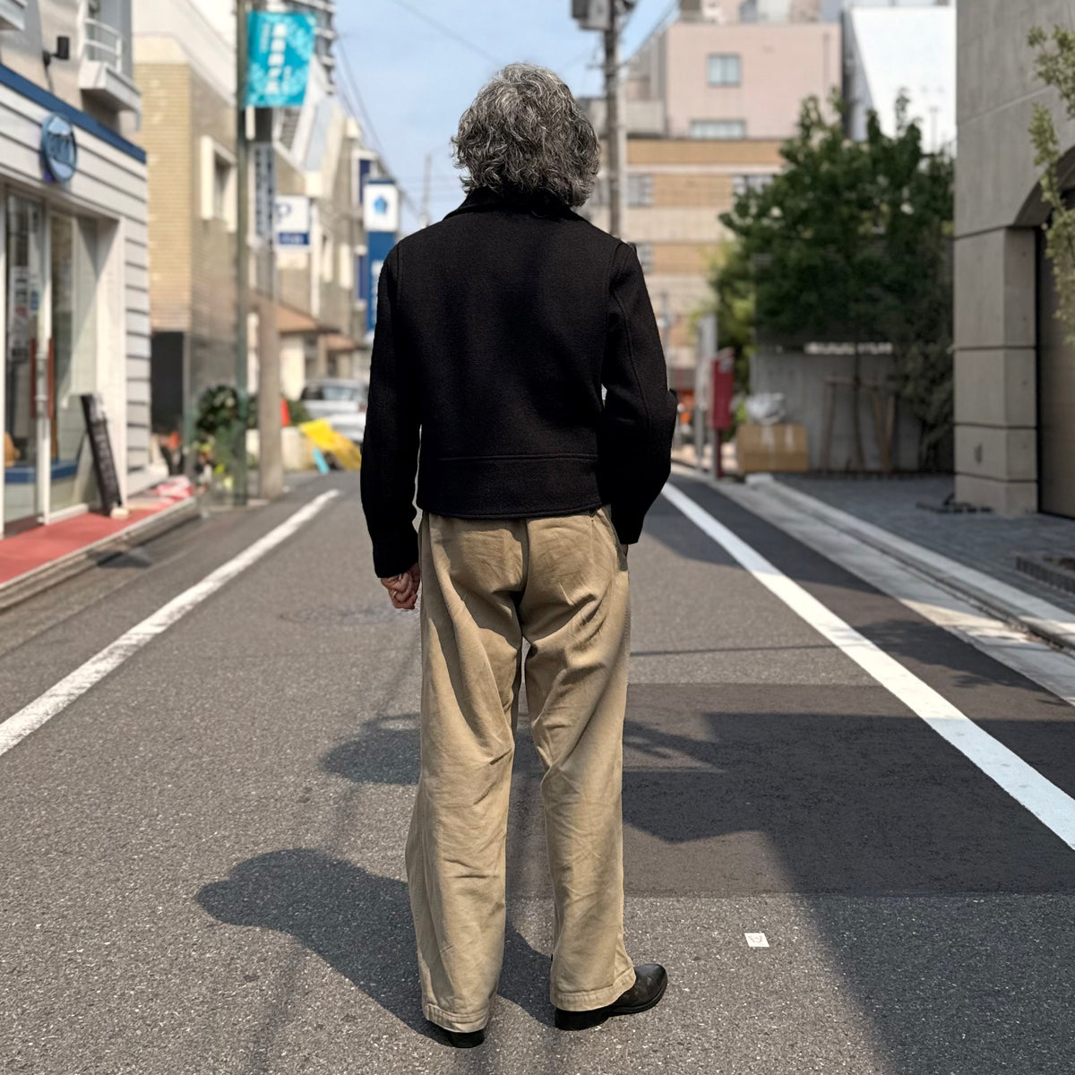 FK×Denim Cellar.  HARRIS TWWEED DOUBLE RIDERS JACKET