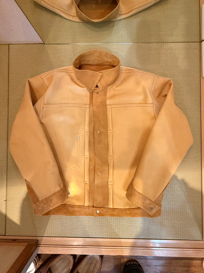 FK×Denim Cellar. 1942TYPE-1 WWⅡ T-BACK COWHIDE SUEDE UNLINED