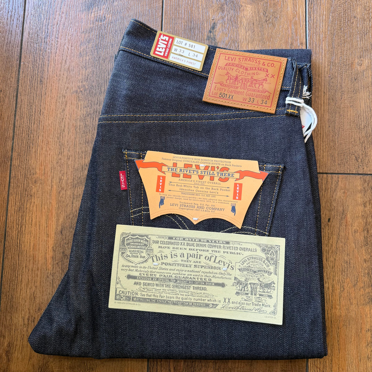 LEVI'S VINTAGE CLOTHING リーバイスヴィンテージクロージング 1947 501 ジーンズ ORGANIC RIGID