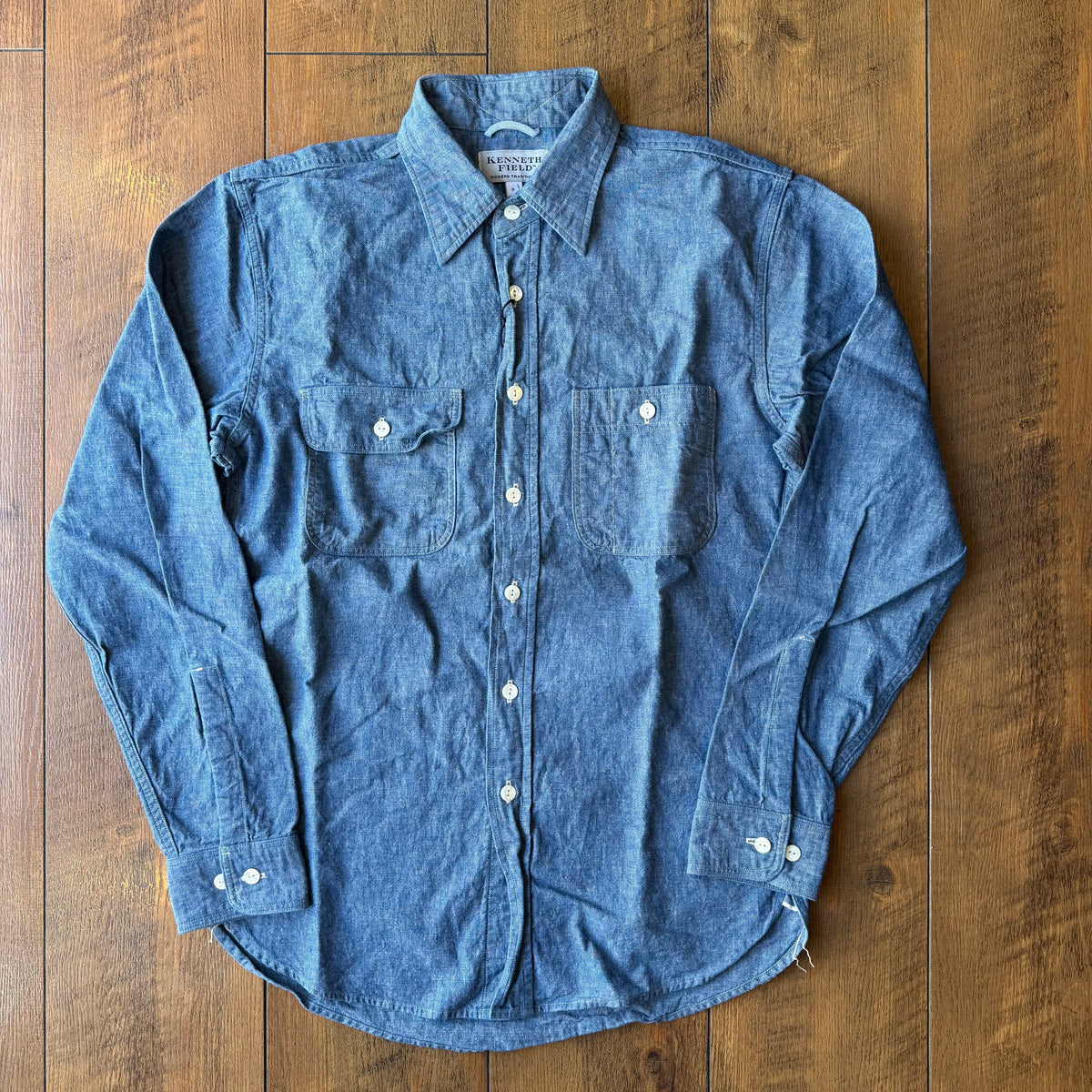 KENNETH FIELD インディゴシャンブレーシャツ