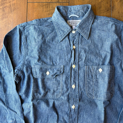 KENNETH FIELD インディゴシャンブレーシャツ