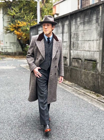 ADJSUTABLE COSTUME ワイルドスパンダブルブレストチェスターコート