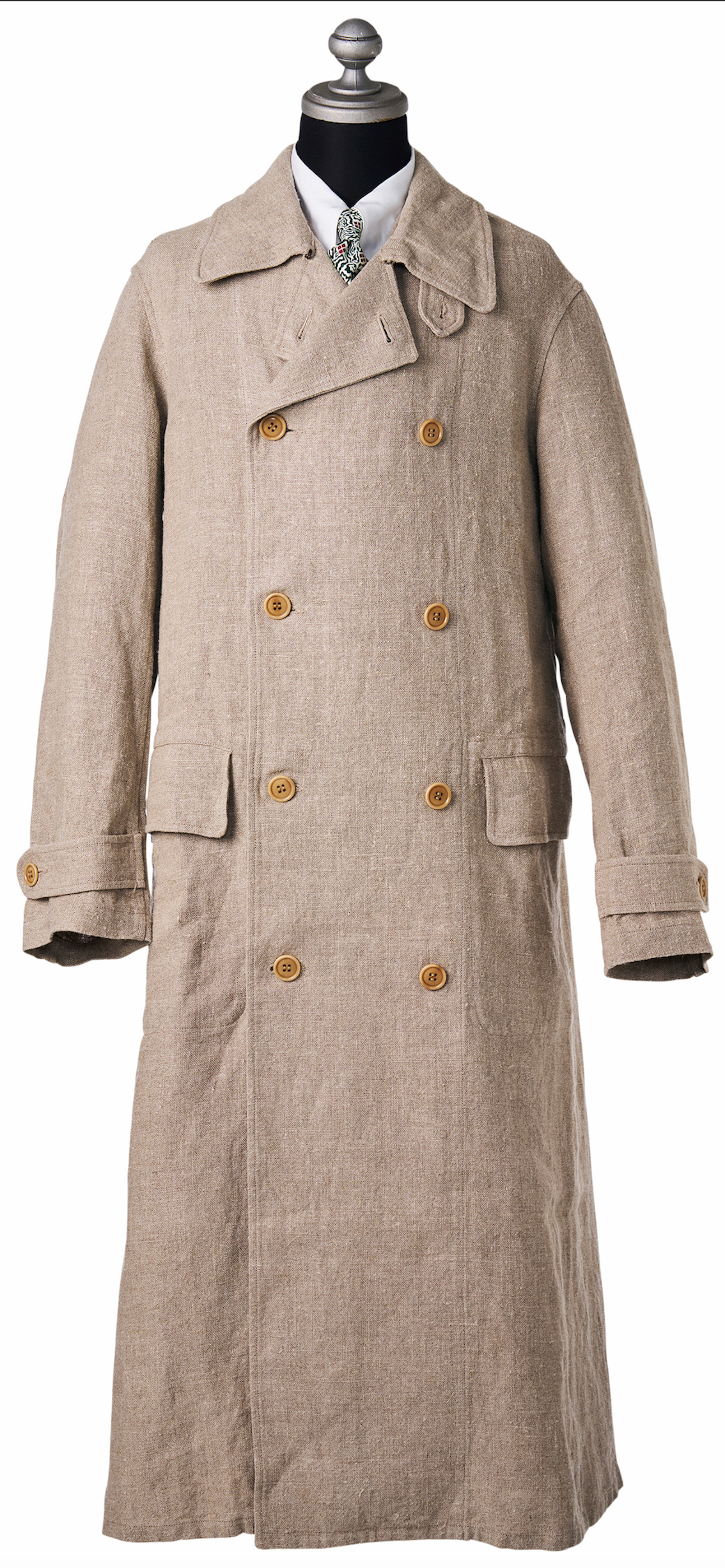 ADJUSTABLE COSTUME LINEN DUSTER COAT ロングコート